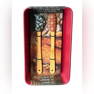 Carbon Steel Non-stick 9.5” Loaf Pan with 2 Food Safe Mini Silicon Spatulas NEW